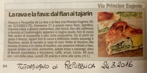 "TuttoMilano" Repubblica 24.3.2016
